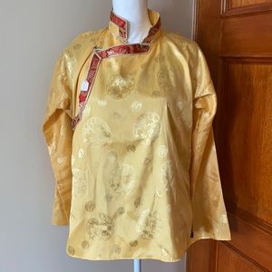 Asian style mandarin collar shirt